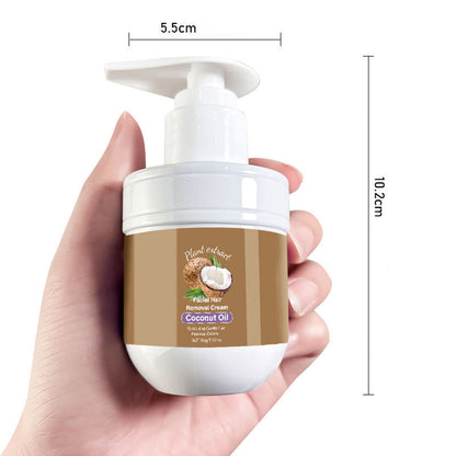 🥥 Kókuszolajos arcszőrtelenítő krém – gyengéd a bőrhöz