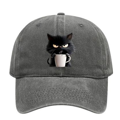 Cuki fekete macska vintage baseball sapka