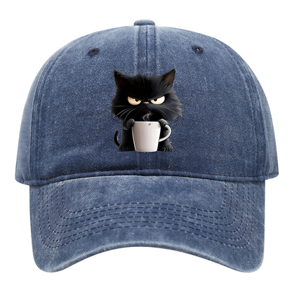Cuki fekete macska vintage baseball sapka