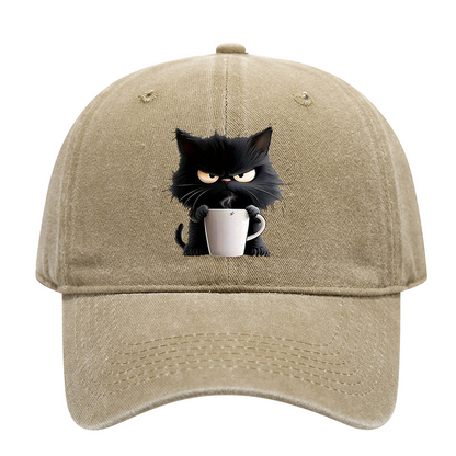 Cuki fekete macska vintage baseball sapka