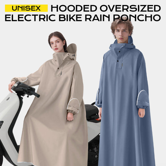 ✨Unisex kapucnis, túlméretezett elektromos kerékpáros esőkabát