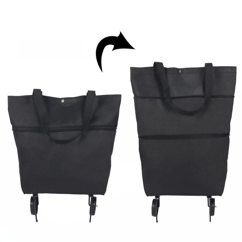 🛒✨ 2 az 1-ben Összecsukható Bevásárlókocsi – Könnyű, Strapabíró és Bárhová Magaddal Viheted