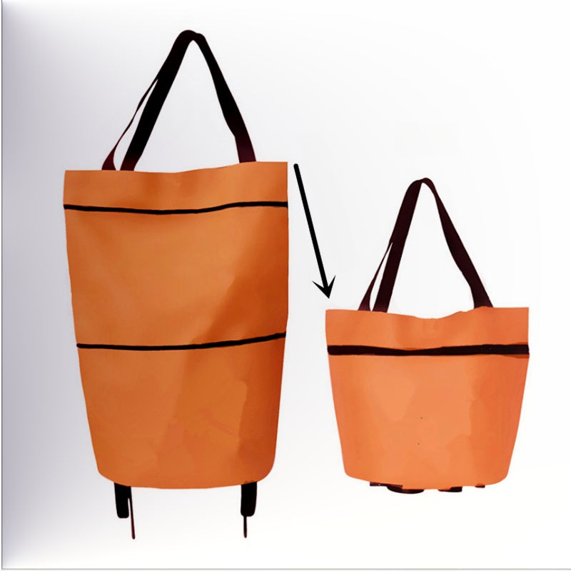 🛒✨ 2 az 1-ben Összecsukható Bevásárlókocsi – Könnyű, Strapabíró és Bárhová Magaddal Viheted