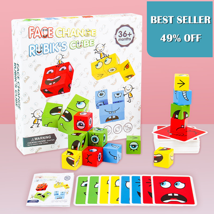 🧩 5D Puzzle Oktatási Arcok Változó Családi Játék