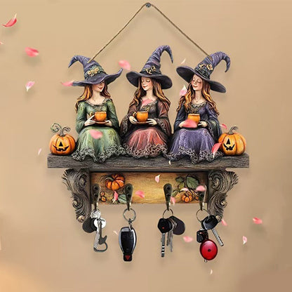 Varázslatos halloweeni boszorkányok falidekoráció kampókkal