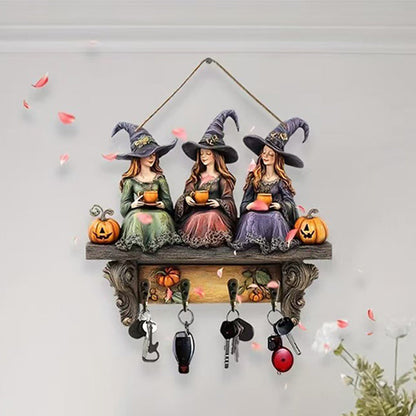 Varázslatos halloweeni boszorkányok falidekoráció kampókkal