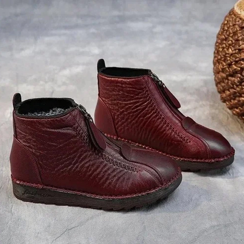 ❄️ 【EU36-41】Női Téli Meleg Cipzáras Bokacsizma 👢💕