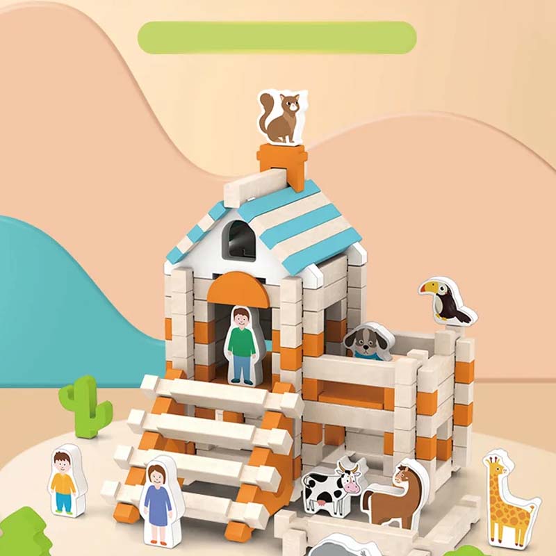 🔥3D Faház Építőjáték - Térbeli érzék fejlesztése