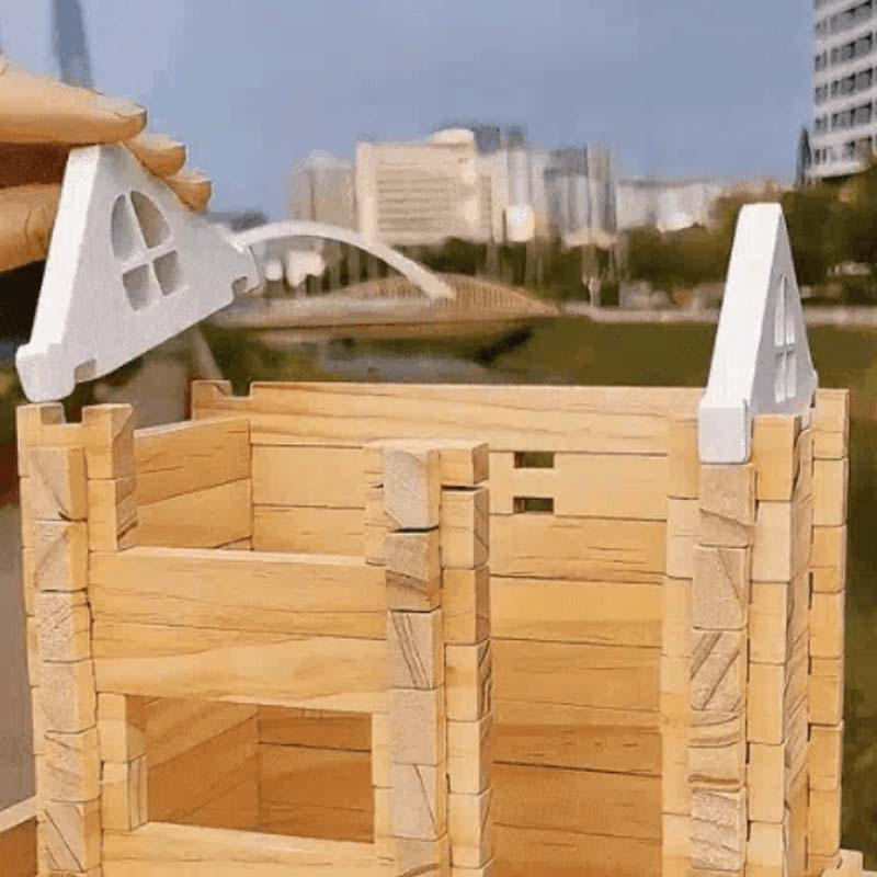 🔥3D Faház Építőjáték - Térbeli érzék fejlesztése