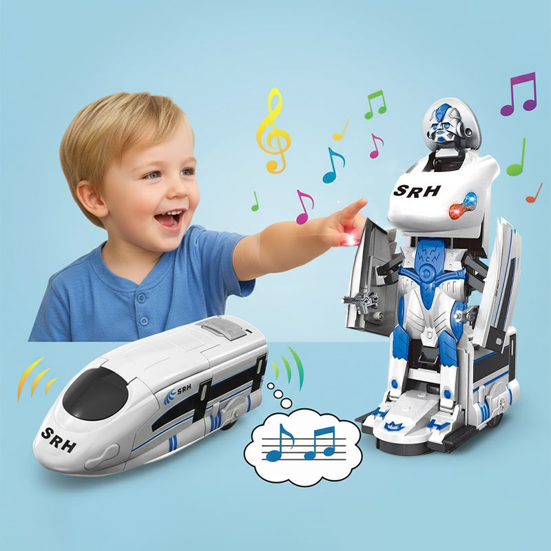 🔥Újratölthető átalakítható vonat robot játék