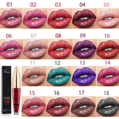 【1+1 ingyen】💋 Gyémánt ajakfény csillogó rúzs vízálló 🥰🎁