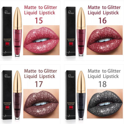 【1+1 ingyen】💋 Gyémánt ajakfény csillogó rúzs vízálló 🥰🎁