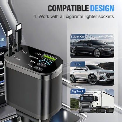 🚗 120 W-os gyors autós töltő csillagos égbolt hangulatvilágítással ✨