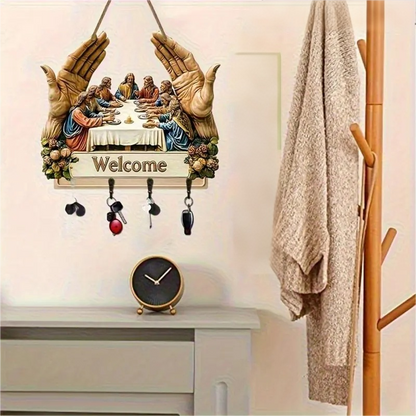 🔥✨Dekoratív fa falra szerelhető kulcstartó