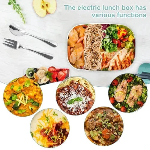 🥘 2 az 1-ben elektromos melegítő ételhordó – Nagy kapacitás, gyors és egyenletes melegítés