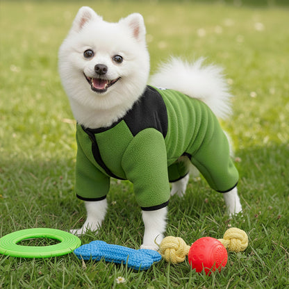 Meleg négylábú kabát hámmal