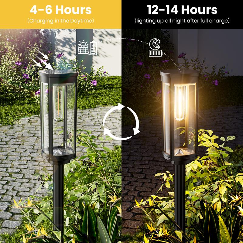 🌞🔋 Kültéri napelemes kerti karó lámpa 🏡💡