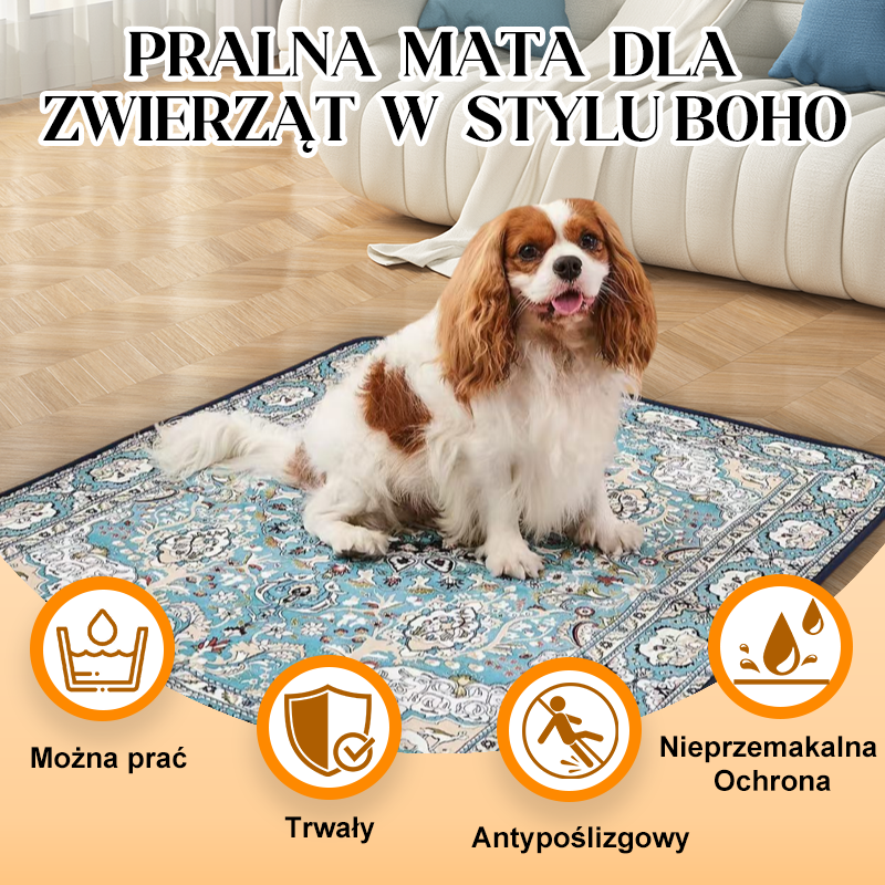 🐱🐾 Mosható bohém stílusú kisállatszőnyeg 🐶💕