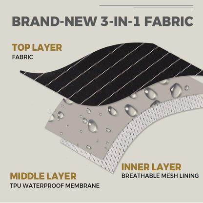 Vízálló kötény hátsó keresztpántokkal és levehető kéztörlővel