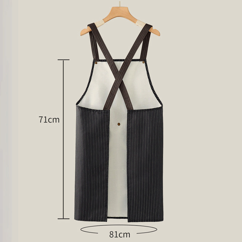 Vízálló kötény hátsó keresztpántokkal és levehető kéztörlővel