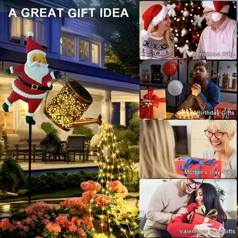 🔥🎅 Mikulás alakú napelemes kerti lámpák ✨