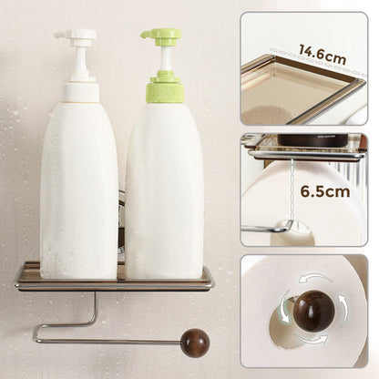 🧻Uchwyt na rolkę papieru toaletowego bez otworu z półką