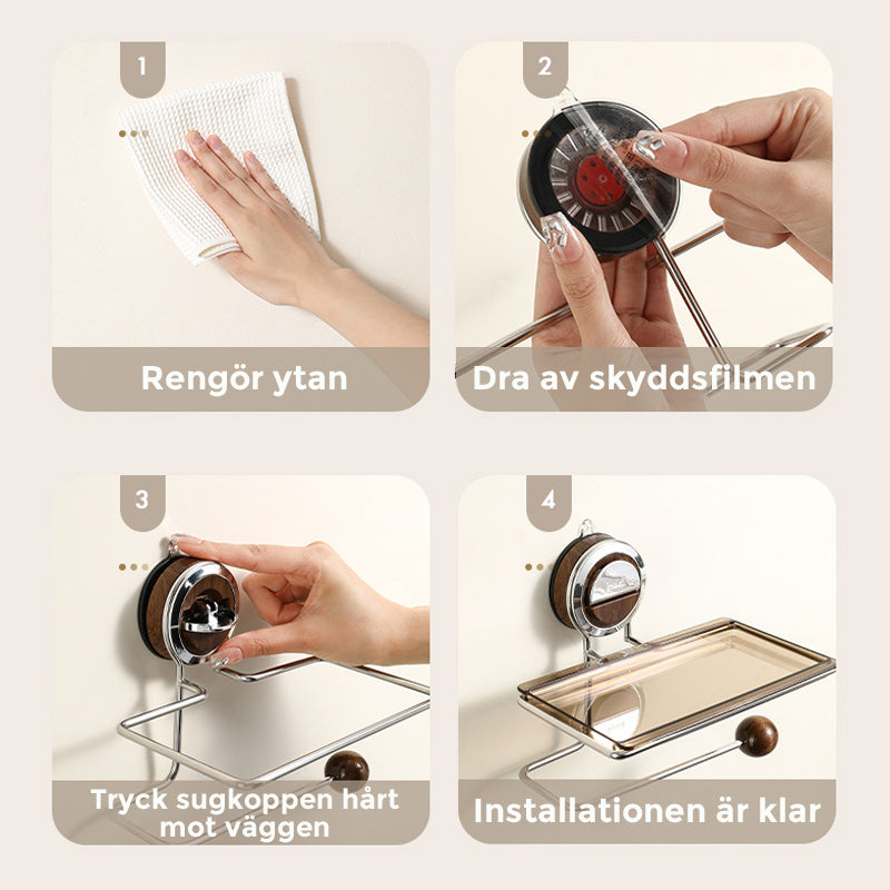 🧻Uchwyt na rolkę papieru toaletowego bez otworu z półką