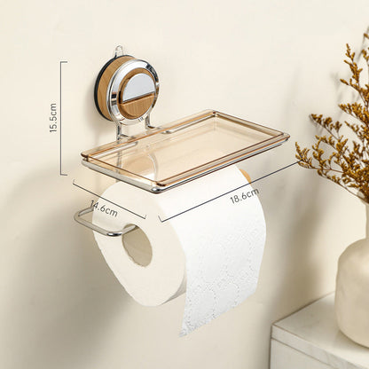 🧻Uchwyt na rolkę papieru toaletowego bez otworu z półką