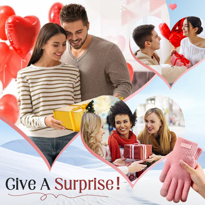 🔥🧤Meleg, termo kötött kesztyűk tapintásos betétekkel