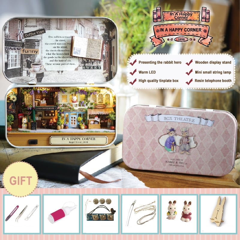 🎅🎁Dobozos Színház Babaház Barkácskészlet