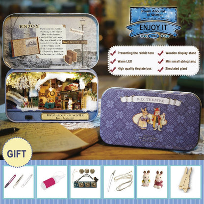 🎅🎁Dobozos Színház Babaház Barkácskészlet