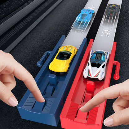 🚗🎁Gyerekeknek szóló versenypálya kettős autóindítóval