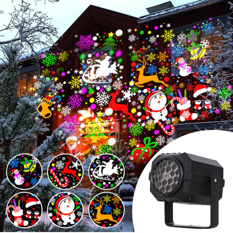 🎄✨ Forgó LED-vetítő karácsonyi motívumokkal – varázslatos fényhatások és egyedülálló karácsonyi dekoráció