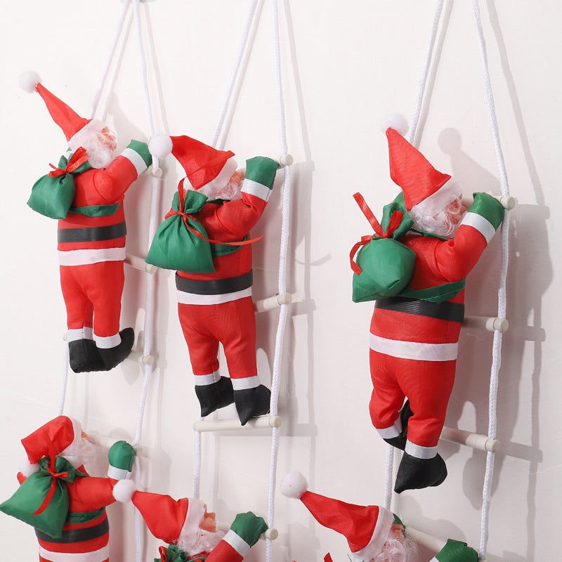 Santa Claus Climbing Ladder Holiday Prop