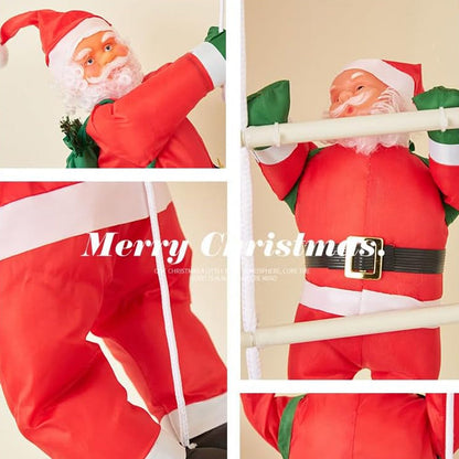 Santa Claus Climbing Ladder Holiday Prop