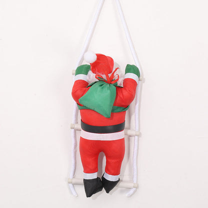 Santa Claus Climbing Ladder Holiday Prop