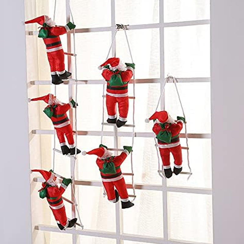 Santa Claus Climbing Ladder Holiday Prop