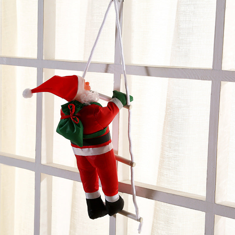 Santa Claus Climbing Ladder Holiday Prop