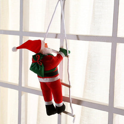 Santa Claus Climbing Ladder Holiday Prop