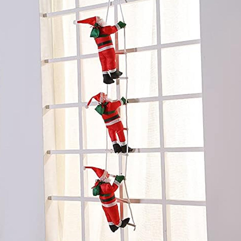 Santa Claus Climbing Ladder Holiday Prop