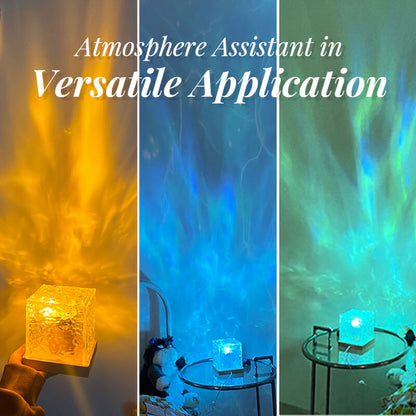 Dekoratív éjjeliszekrény-lámpa tengeri hullámhatással