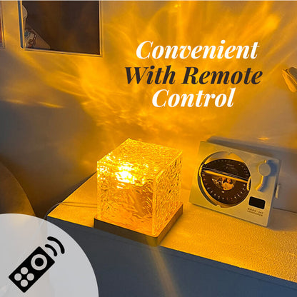 Dekoratív éjjeliszekrény-lámpa tengeri hullámhatással