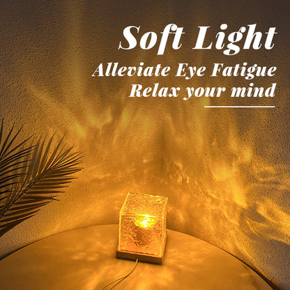 Dekoratív éjjeliszekrény-lámpa tengeri hullámhatással