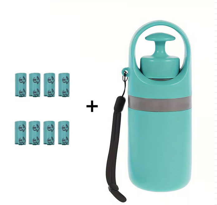 🐶Mini hordozható kutyakaki-lapát zsákadagolóval