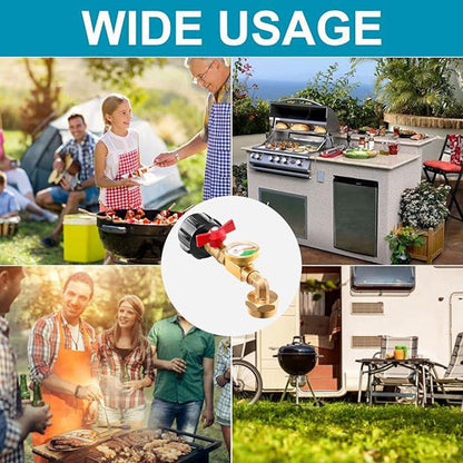 ✅Propane Refill Elbow Adapter with Gauge