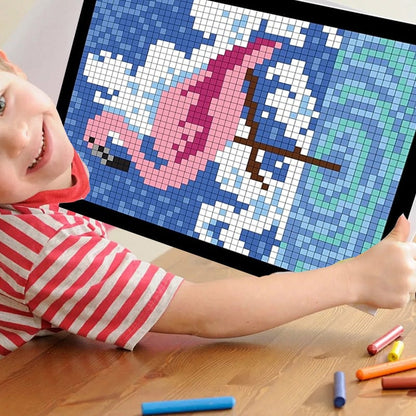 🎨 Mozaik színezőkönyv + kettős hegyű tollak, lazíts és szórakozz!