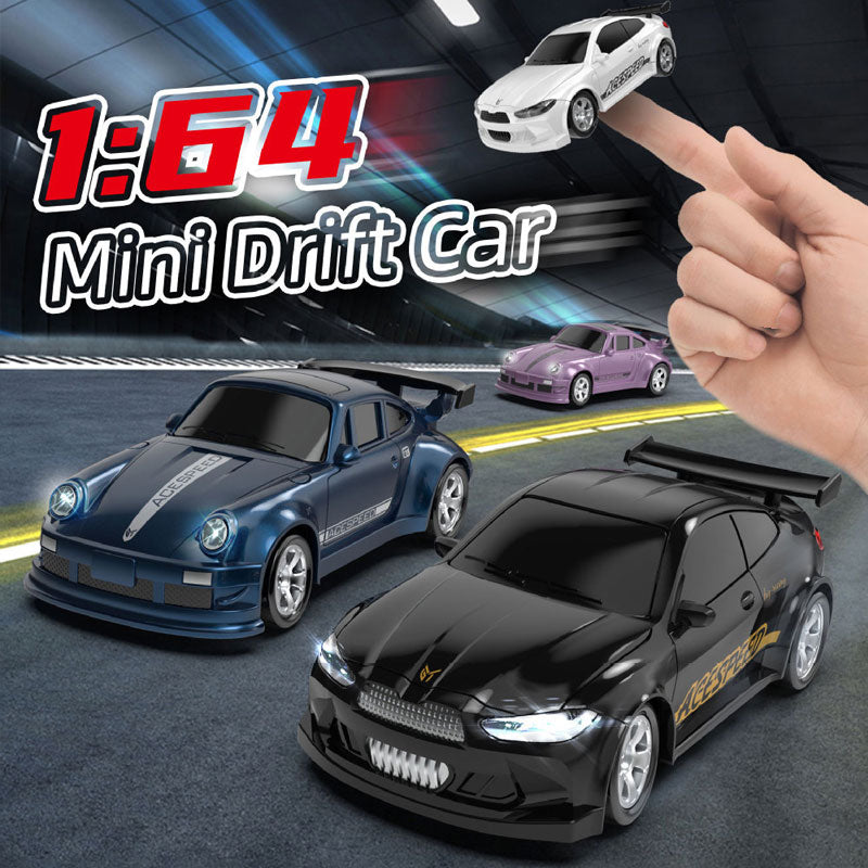 🏎️ 1:64 méretarányú távirányítású asztali mini drift autó