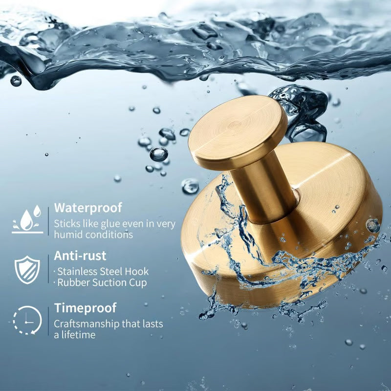 【1+2 ingyenes】Rozsdamentes acél fali akasztó tapadókoronggal