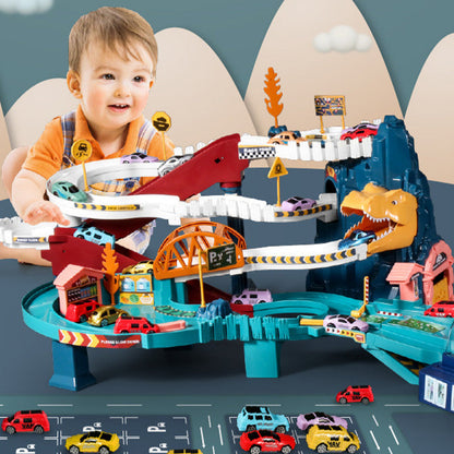 Dinosaurus rámpa pálya játék szett gyerekeknek