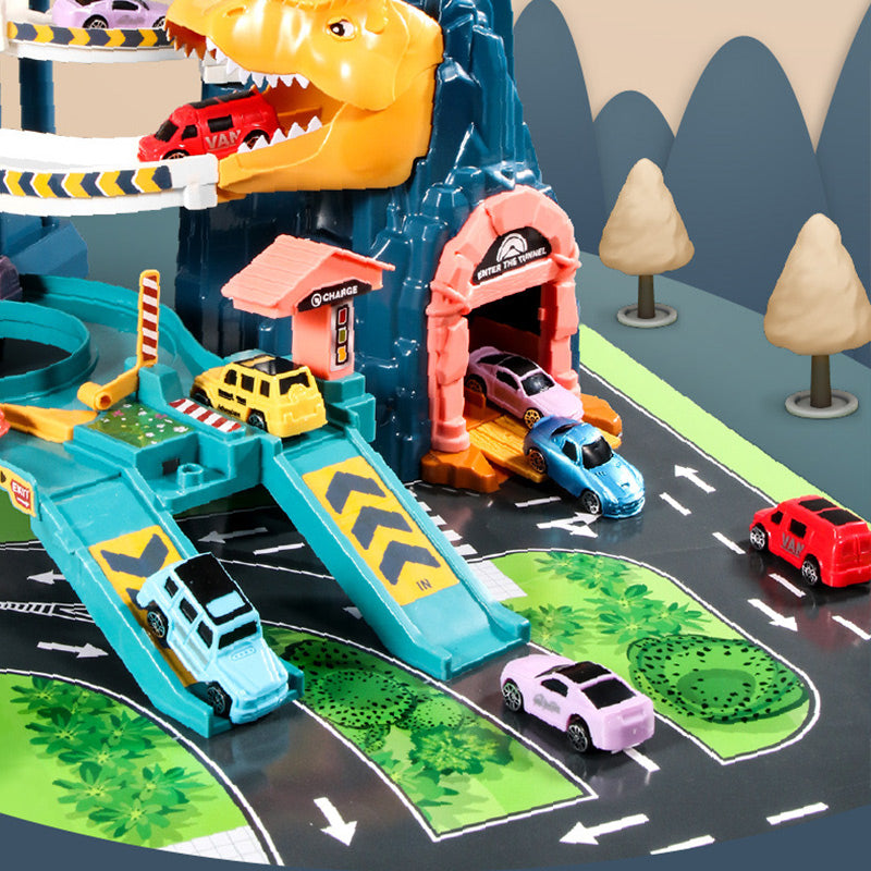 Dinosaurus rámpa pálya játék szett gyerekeknek